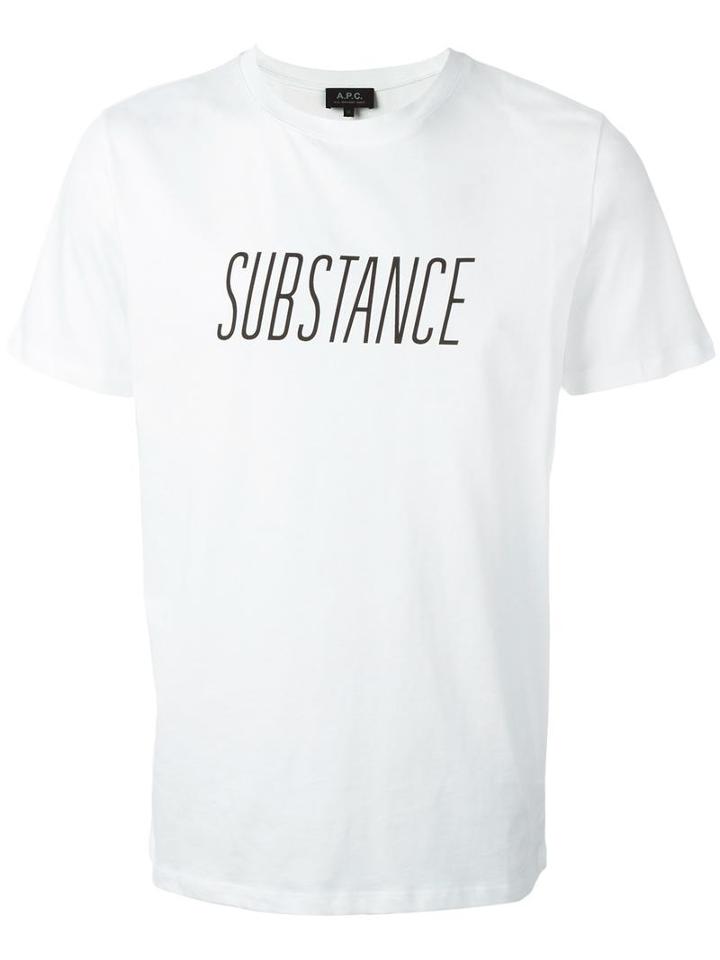 A.p.c. 'substance' T-shirt, Men's, Size: Large, White, Cotton