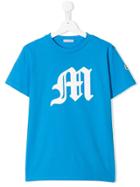 Moncler Kids Teen Initial Logo T-shirt - Blue