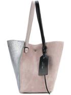 Jimmy Choo 'twist' Tote, Women's, Grey, Suede/leather