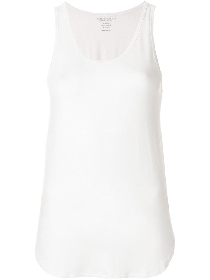 Majestic Filatures Scoop Neck Vest Top - White
