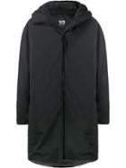Y-3 Hooded Padded Coat - Black
