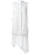 3.1 Phillip Lim Layered Blouse Dress, Women's, Size: 2, White, Rayon/cotton/nylon/silk