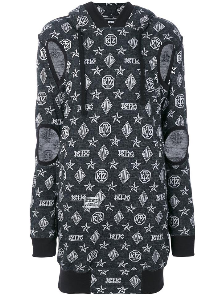 Ktz - Logo Embroidered Sweater Dress - Women - Cotton - M, Black, Cotton