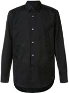 Ganryu Comme Des Garcons Plain Shirt, Men's, Size: Large, Black, Cotton
