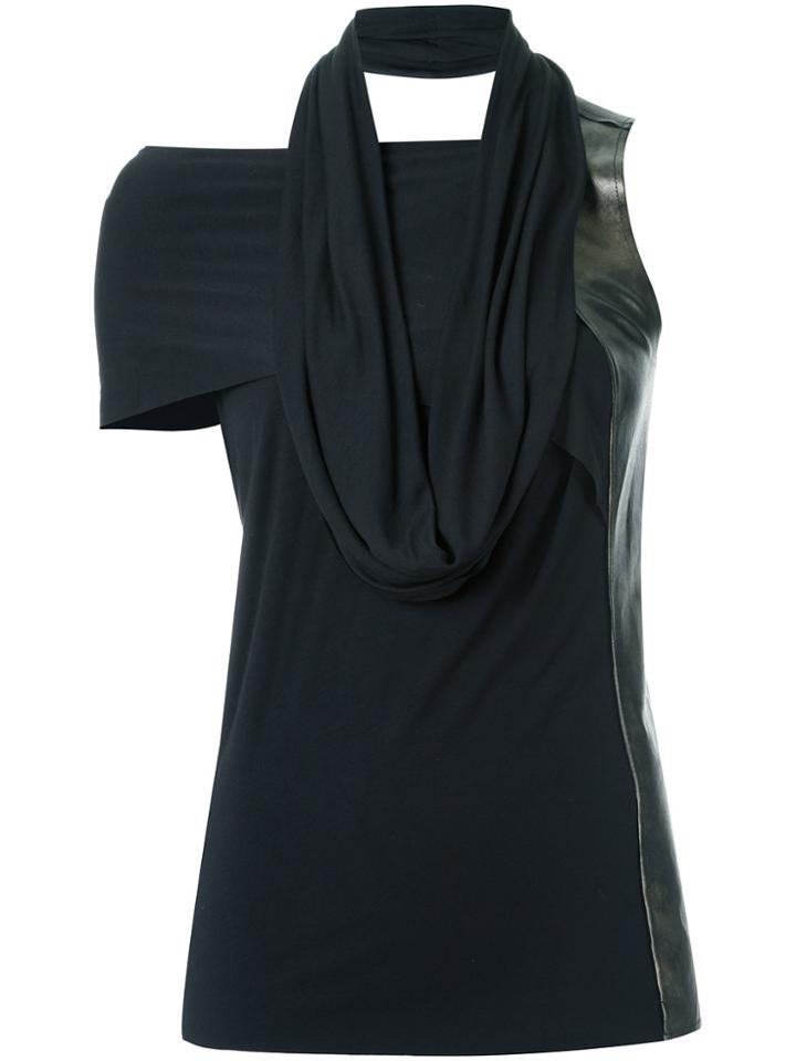 Mara Mac Cowl Neck Blouse - Black