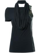 Mara Mac Cowl Neck Blouse - Black