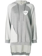 Each X Other High-low Hem Panelled Hoodie - Grey