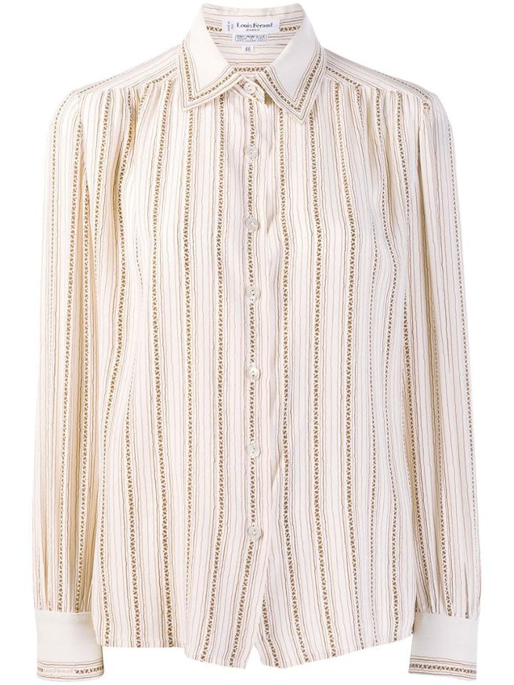 Louis Feraud Vintage 1970's Striped Shirt - Neutrals