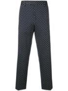 Gucci All-over Logo Print Trousers - Blue