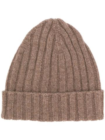 La Fileria For D'aniello Folded Beanie - Brown