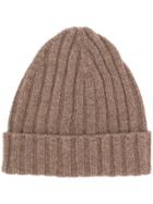 La Fileria For D'aniello Folded Beanie - Brown