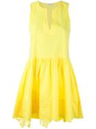 P.a.r.o.s.h. V Neck Dress, Women's, Size: Large, Yellow/orange, Cotton/spandex/elastane