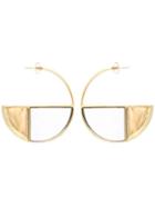 Aurelie Bidermann 'bianca' Reversible Mirror Hoop Earrings, Women's, Metallic