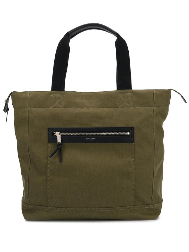 Saint Laurent City Shopping Bag - Green