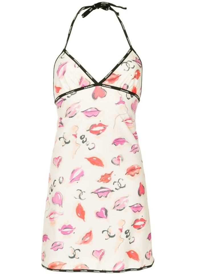 Chanel Pre-owned Printed Beach Dress - White