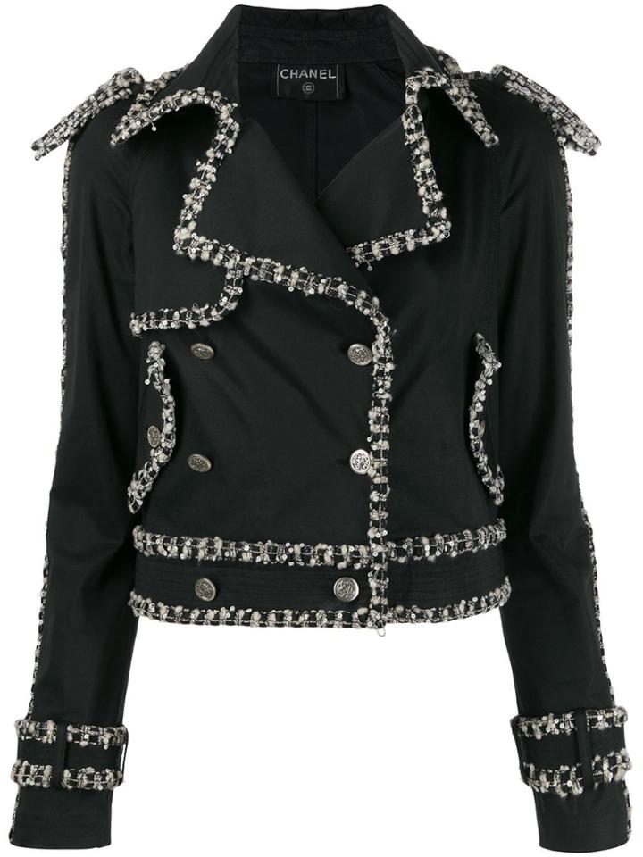 Chanel Pre-owned Bouclé Detailed Bicker Jacket - Black