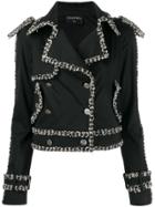 Chanel Pre-owned Bouclé Detailed Bicker Jacket - Black