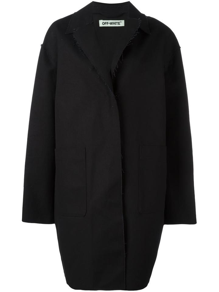 Off-white Oversized Coat, Women's, Size: Medium, Black, Cotton