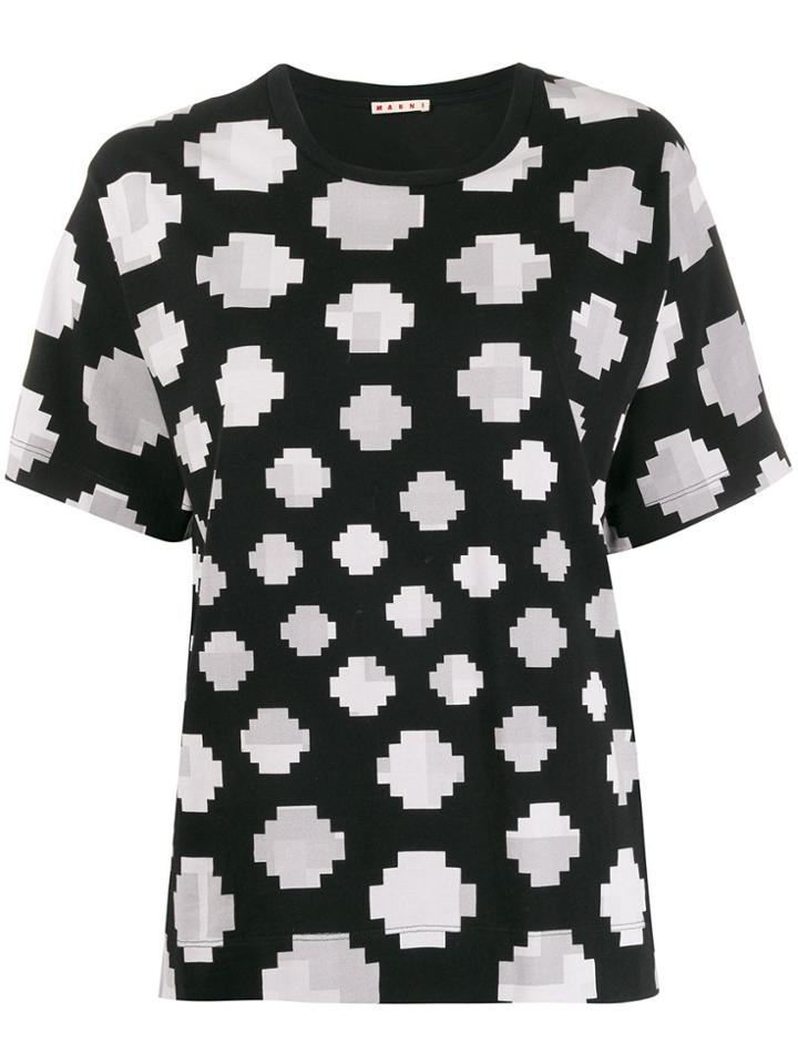 Marni Pixel Polka Dot T-shirt - White