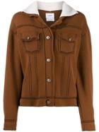 Barrie Sherpa Collar Knitted Jacket - Brown