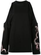 Misbhv - Cold Shoulder Sweatshirt - Women - Cotton - S, Black, Cotton