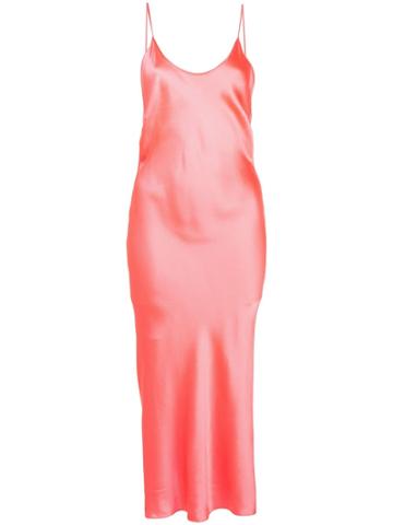 Priscavera Backless Slip Dress - Orange