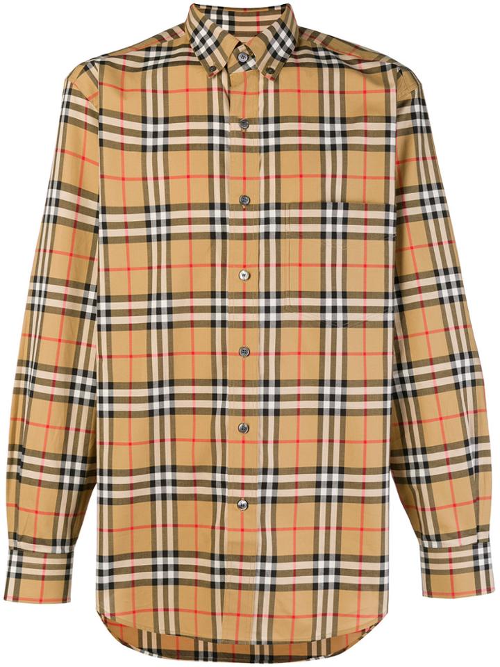 Burberry House Check Shirt - Yellow & Orange