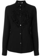Love Moschino Heart Shaped Ruffle Shirt - Black