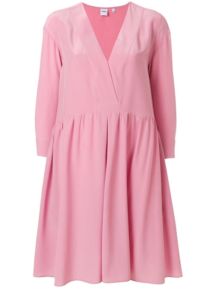 Aspesi V-neck Dress - Pink & Purple