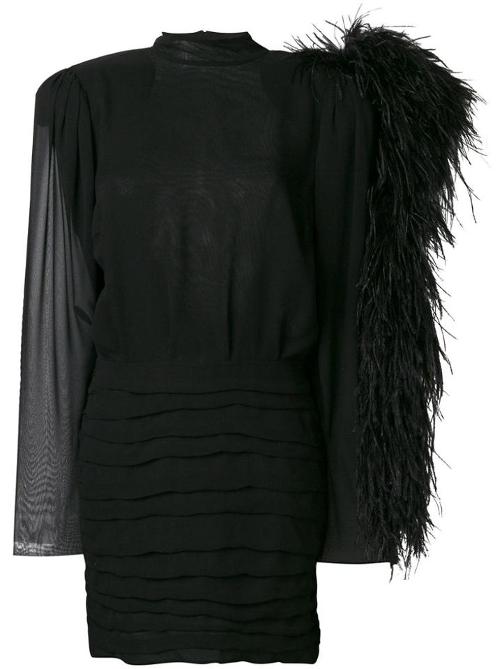 Magda Butrym Asymmetric Mini Dress - Black