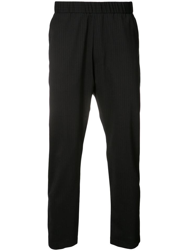 Barena - Elastic Waist Pinstripe Trousers - Men - Cotton/spandex/elastane/virgin Wool - 52, Blue, Cotton/spandex/elastane/virgin Wool