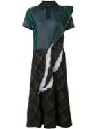 Maison Margiela Fused Shirt Dress, Women's, Size: 42, Green, Nylon/polyester/wool