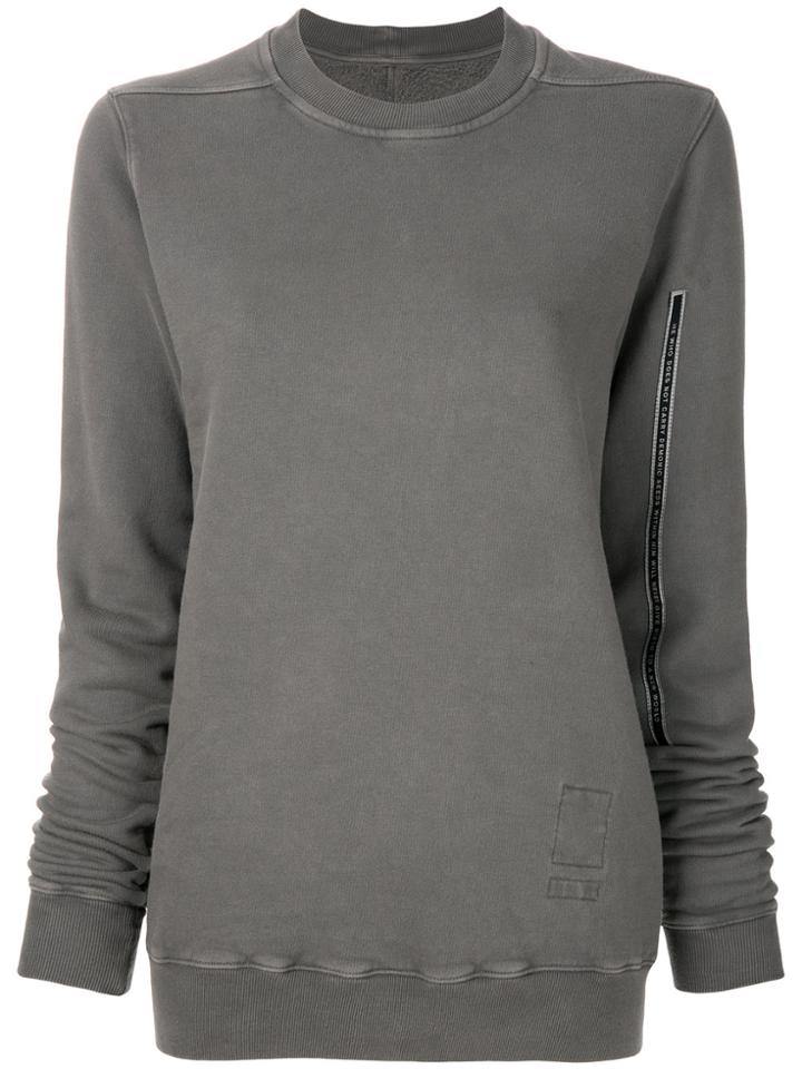 Rick Owens Drkshdw Crew Neck Logo Sweater - Grey