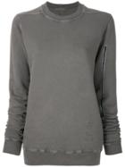 Rick Owens Drkshdw Crew Neck Logo Sweater - Grey