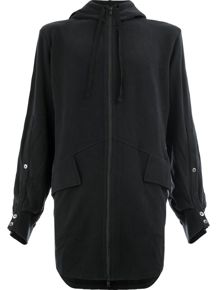Ann Demeulemeester Oversized Zip-up Hoodie - Black
