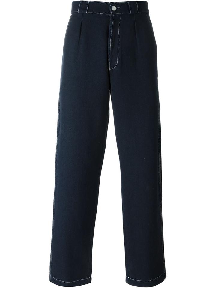 Our Legacy Contrast Stitching Denim Trousers