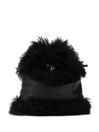 Simonetta Ravizza Slouchy Tote With Leather Detail - Black
