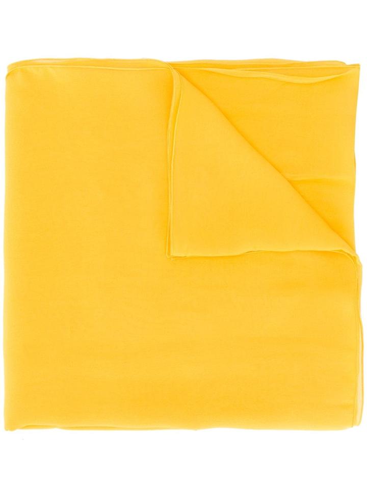 Blumarine Crystal Embellished Logo Scarf - Yellow
