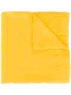 Blumarine Crystal Embellished Logo Scarf - Yellow