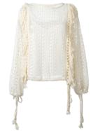See By Chloé Fringed Crochet Top - White