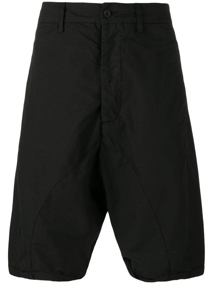 Poème Bohémien Drop Crotch Shorts, Men's, Size: 46, Black, Cotton/linen/flax