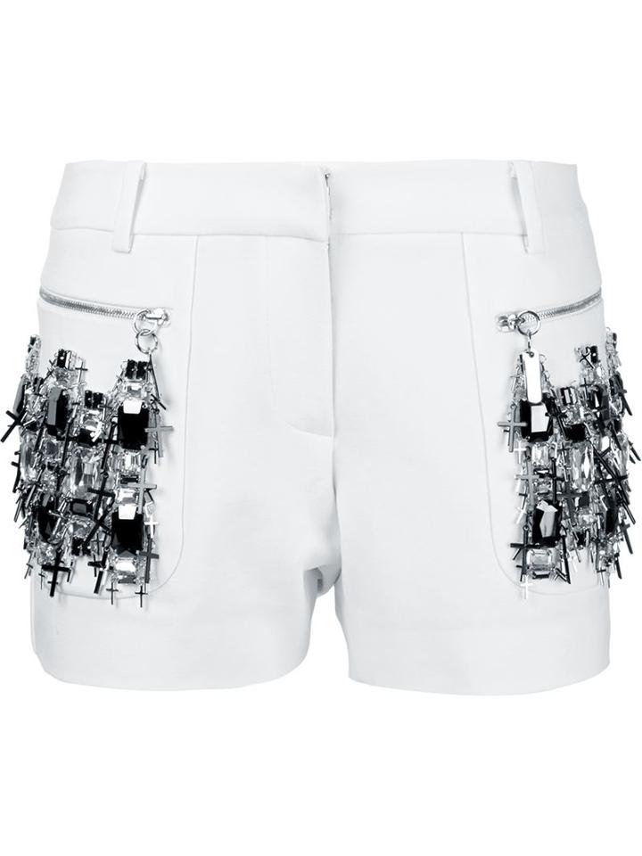 Thomas Wylde Jewel-embellished Shorts