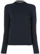 Fabiana Filippi Contrast Neckline Blouse - Blue