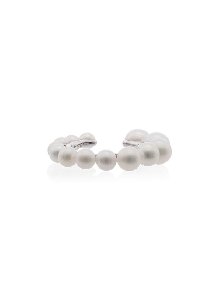 Yvonne Léon 18k White Gold And Pearl Ear Cuff - Metallic