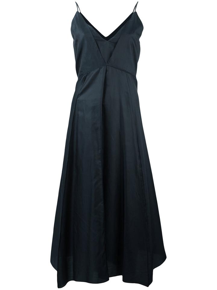 Lemaire Flared Dress, Women's, Size: 36, Blue, Silk/cotton