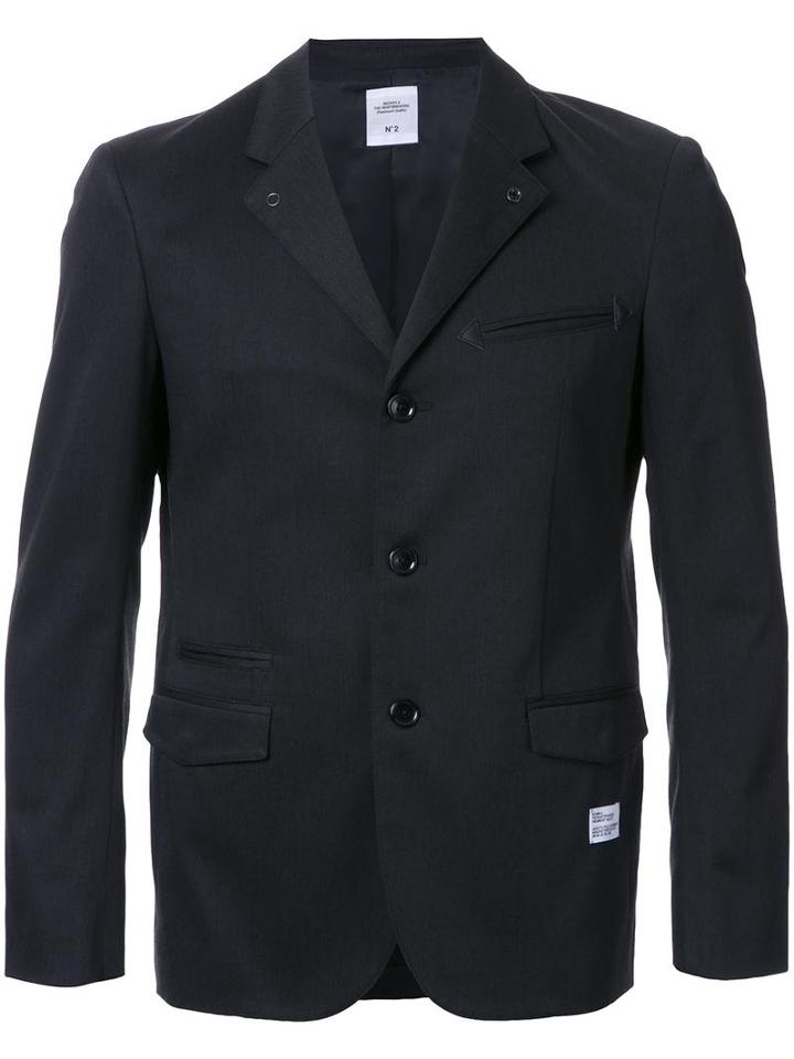 Bedwin & The Heartbreakers Single Breasted Blazer, Men's, Size: 1, Black, Cotton/polyester/polyurethane