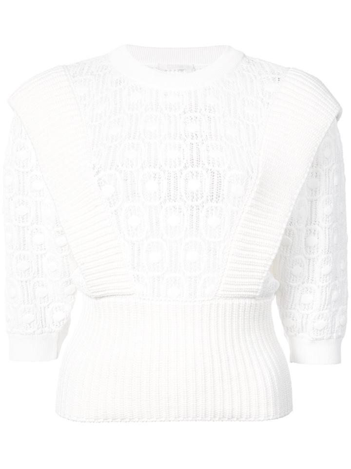 Chloé Crochet Knit Jumper - White