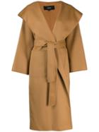 Arma Belted Wool Wrap Coat - Neutrals