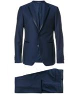 Tagliatore Jacquard Suit - Blue