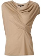 Derek Lam Cowl Neck Knitted Top, Women's, Size: Medium, Brown, Silk/cashmere